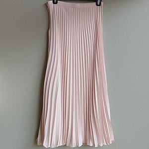 Blush accordion pleated maxi skirt